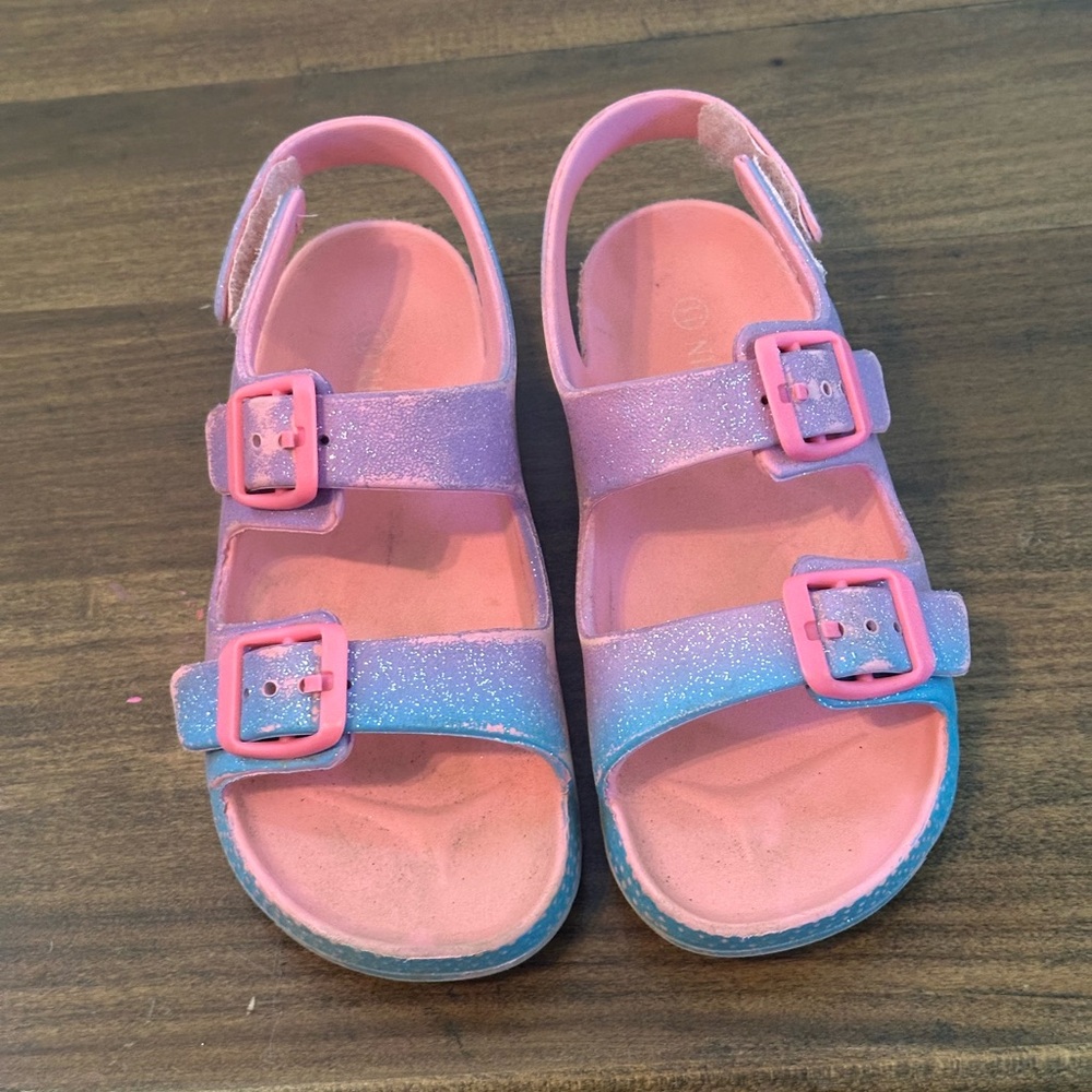 Target Kids Sparkly Pink and Blue Sandals